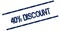 40 PERCENT DISCOUNT blue distressed rubber stamp.