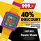 40 Percent Discount Sport Watch Campaign Promotion Sale Square Banner,