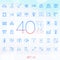 40 Trendy Thin Icons for web and mobile Set 12