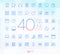 40 Trendy Thin Icons for web and mobile Set 7