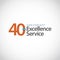 40 Year Anniversary Excellence Service Vector Template Design Illustration