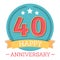 40 Years Anniversary Emblem