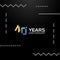 40 Years Anniversary Gradient Number Vector Design