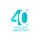 40 Years Excellent Anniversary Vector Template Design illustration