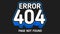 404 error blue not found page