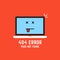 404 error like laptop with dead emoji