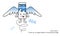 404 error page with dead milk angel with wings for website