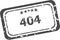 404 error Rubber Stamp over a white background