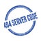 404 SERVER CODE text written on blue grungy round stamp