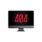 404 sign on computer display illustration. Error page or file not found concept. For web page, banner, social media, documents,