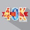 40k Followers Banner For Celebrating Followers Social Media Networks Vector