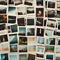 422 Retro Polaroid Photos: A vintage and nostalgic background featuring retro polaroid photos in faded and retro colors that evo