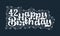 42nd Happy Birthday lettering, 42 years Birthday beautiful typography design with dots, lines, and leaves