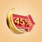 45 percent Ramadan and Eid discount offer sale label badge icon