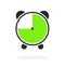 45 Seconds, 45 Minutes or 9 Hours - Alarm clock icon green and black