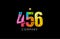 456 number grunge color rainbow numeral digit logo