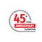 45th anniversary celebration badge logo design. Forty five years banner poster.