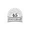 45th year anniversary emblem logo design template