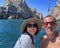 47 year-old Caucasian husband and his 57 year-old Korean wife on a sailboat tour from Cabo San Lucas.