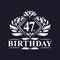 47 years Birthday Logo, Luxury 47th Birthday Celebration