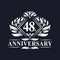 48 years Anniversary Logo, Luxury floral 48th anniversary logo
