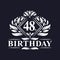 48 years Birthday Logo, Luxury 48th Birthday Celebration