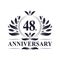 48th Anniversary celebration, luxurious 48 years Anniversary logo design.