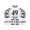 49th Anniversary celebration, luxurious 49 years Anniversary logo design