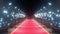 4k 3D red carpet, barriers, flash lights animation