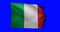 4K 3D Seamless loop animation of the Italian flag.