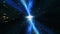 4K 3D Seamless loop blue light Space travel, glowing stars and cosmic dust abstract background. Concept of time travel,space race,