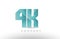 4k 4 k alphabet letter number combination green logo icon design