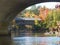 4K 60p close up of henniker covered bridge in new hampshire during fall