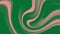 4k abstract background animation of curved green and pink moving stripes.