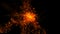 4k Abstract firework particle explosion background&fire nebula,flare spark flame.