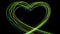4k Abstract heart love neon line glow led wedding valentines day background.
