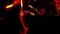 4k Abstract red particle fire smoke fireworks missile background.