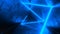 4K Abstract seamless looped animation of blue neon ray, glowing light tubes