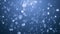 4k abstract slowly falling and rotating snowflakes in 3d space blue background