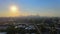 4k aerial drone footage of Chicago skyline during sunrise early morning