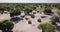 4K Aerial drone footage of Visiting A Rural Namibian Village in Caprivi, Namibia.