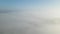 4K Aerial Drone Video of Radio Tower above Foggy Clouds