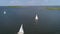 4K Aerial footage. Fly out yacht regatta.