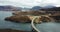 4k aerial footage of Kylesku Bridge, NC500, Scotland