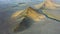 4k aerial footage of old dormant volcanoes in Eastern part of Iceland.