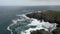 4k aerial footage of Pendeen Lighthouse in Cornwall