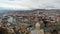 4k aerial panoramic view caucasian city center in Tbilisi. film footage