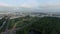 4k aerial of Saint-Petersburg with view on field of Mars, Summer garden and river Neva