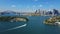 4k aerial video of Sydney Harbour