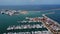 4K Aerial View city Denia At Costa Blanca Spain 25 april 2023